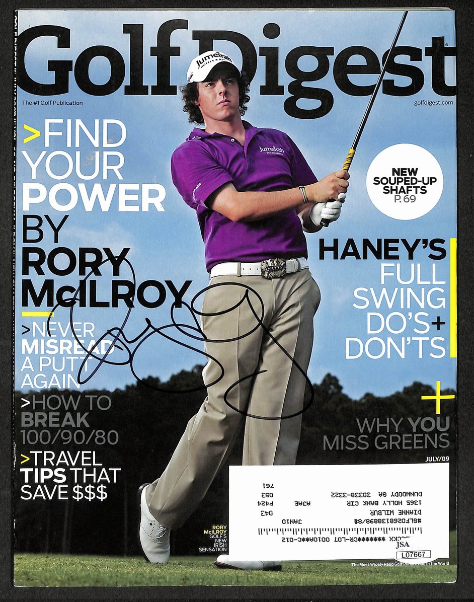 Rory McIlroy Signed/Autographed 2009 Golf Digest Magazine JSA 212119