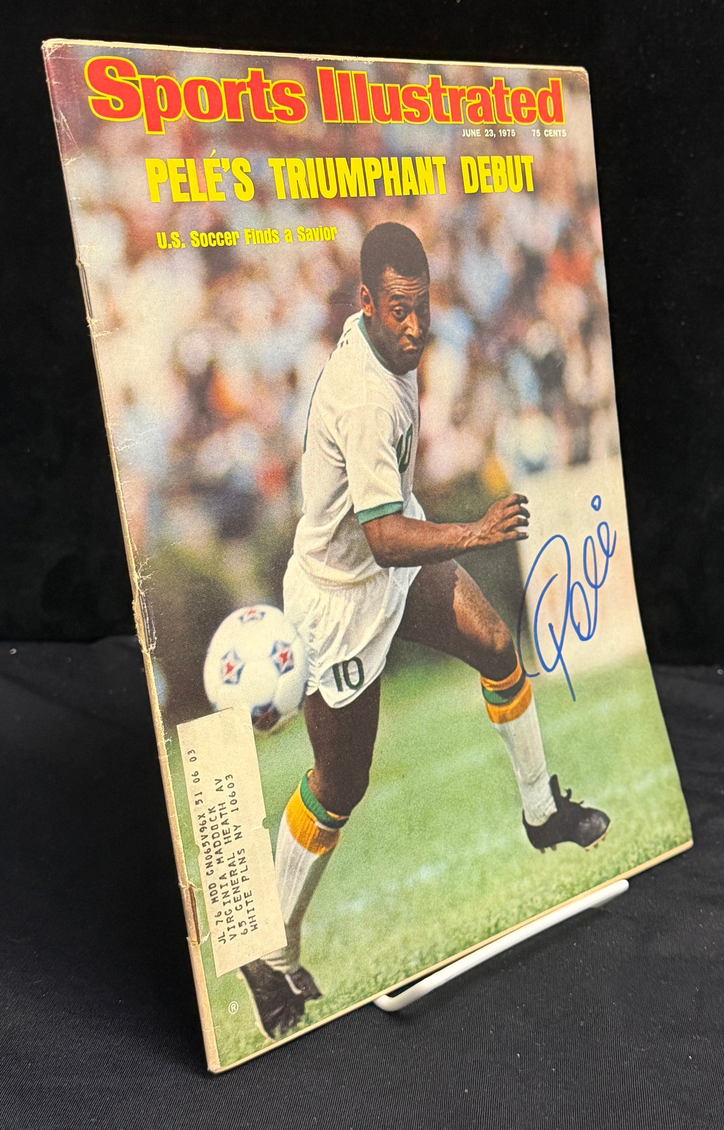 Pele Signed/Autographed 1975 Sports Illustrated Soccer 212121