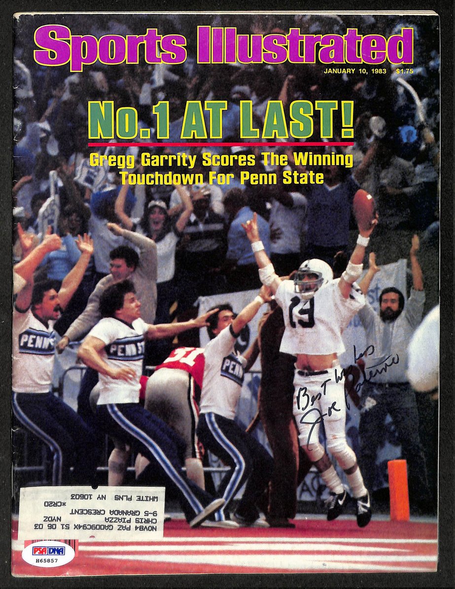 Joe Paterno Signed/Autographed 1983 Sports Illustrated PSU PSA/DNA 212129