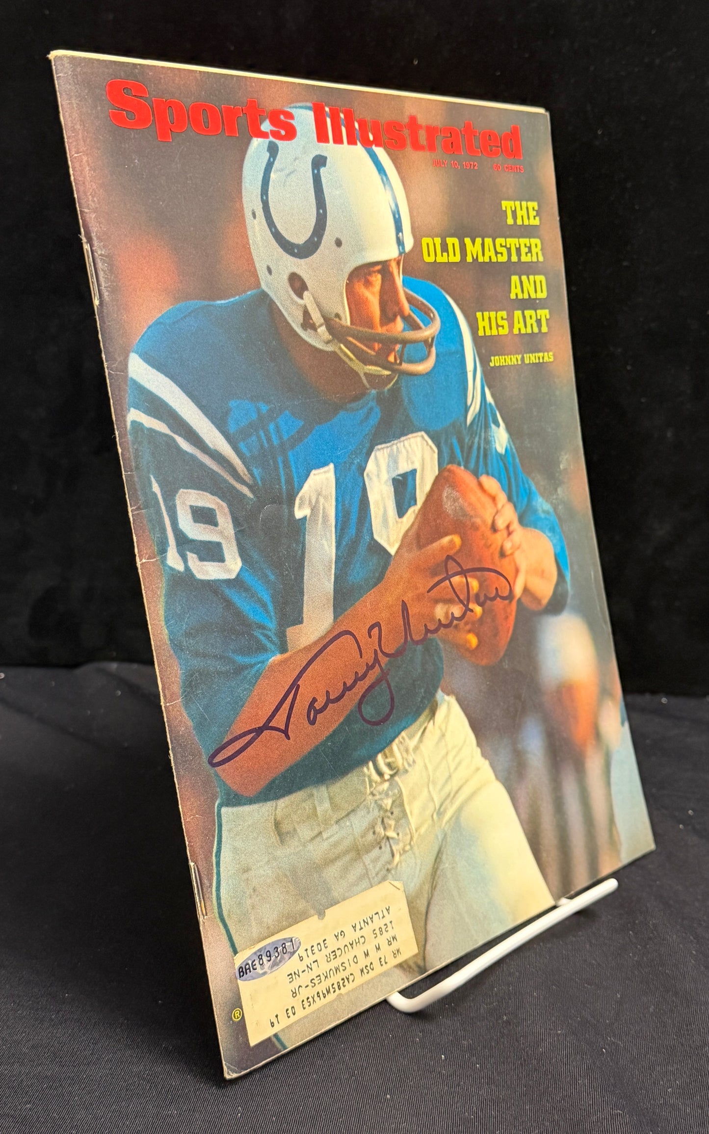 Johnny Unitas HOF Signed 1972 Sports Illustrated Colts Upper Deck 212130