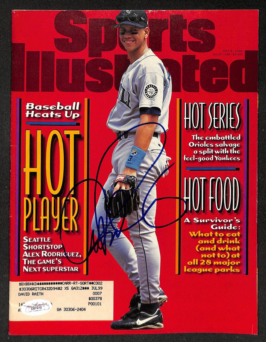 Alex Rodriguez Signed/Autographed 1996 Sports Illustrated Mariners JSA 212136