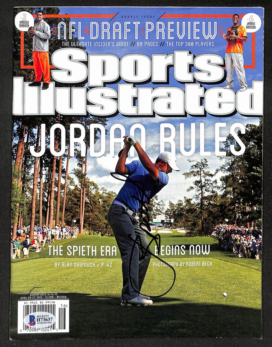Jordan Spieth Signed/Autographed 2015 Sports Illustrated Golf BAS 212137