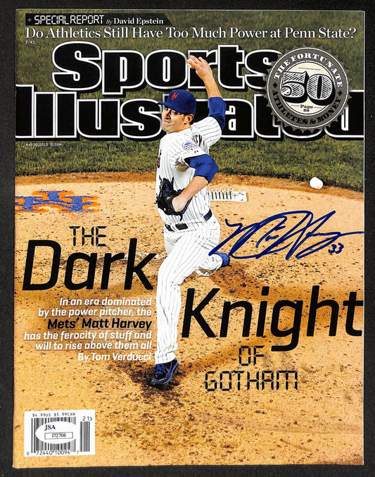 Matt Harvey Signed/Autographed 2013 Sports Illustrated Mets JSA 212138