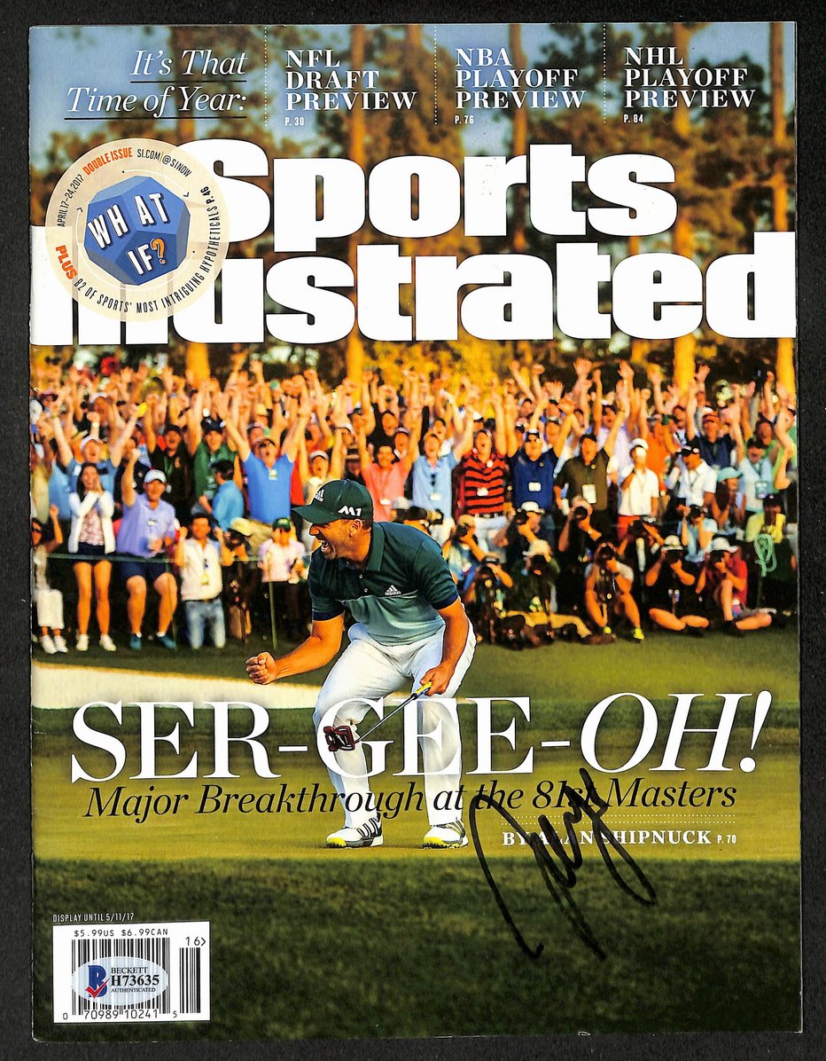 Sergio Garcia Signed/Autographed 2017 Sports Illustrated Golf BAS 212140