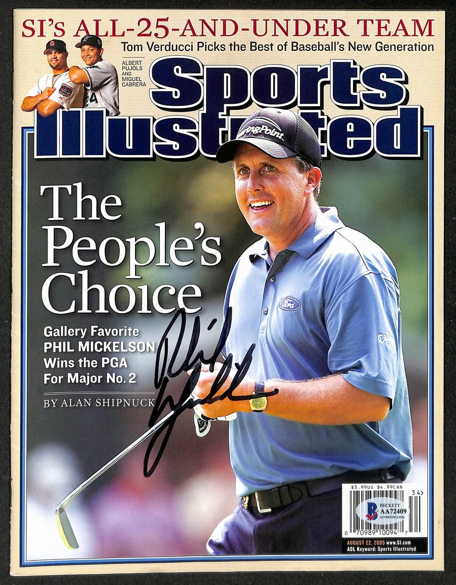 Phil Mickelson Signed/Autographed 2005 Sports Illustrated Golf BAS 212141