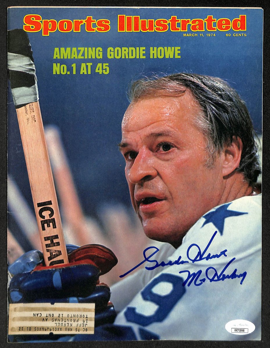 Gordie Howe HOF Signed/Autographed 1974 Sports Illustrated Aeros JSA 212142