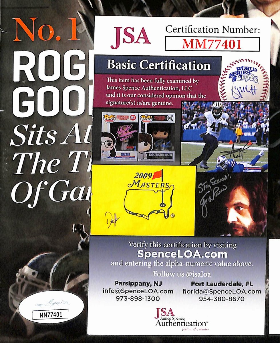 Roger Goodell Signed/Autographed 2013 Sports Illustrated NFL JSA 212143