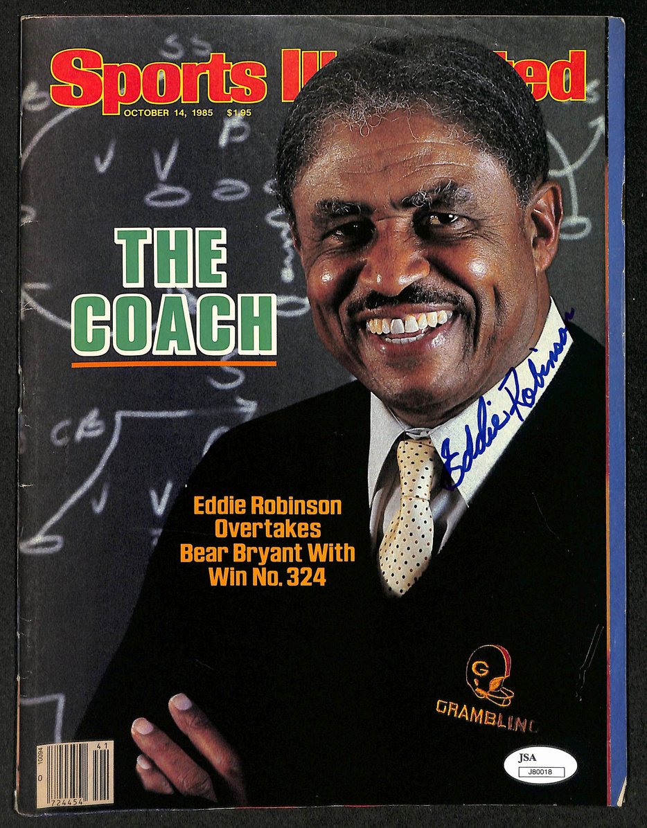 Eddie Robinson Signed/Autographed 1985 Sports Illustrated Grambling JSA 212144