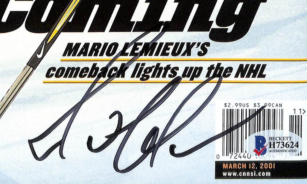 Mario Lemieux HOF Signed/Autographed 2001 Sports Illustrated Penguins BAS 212145