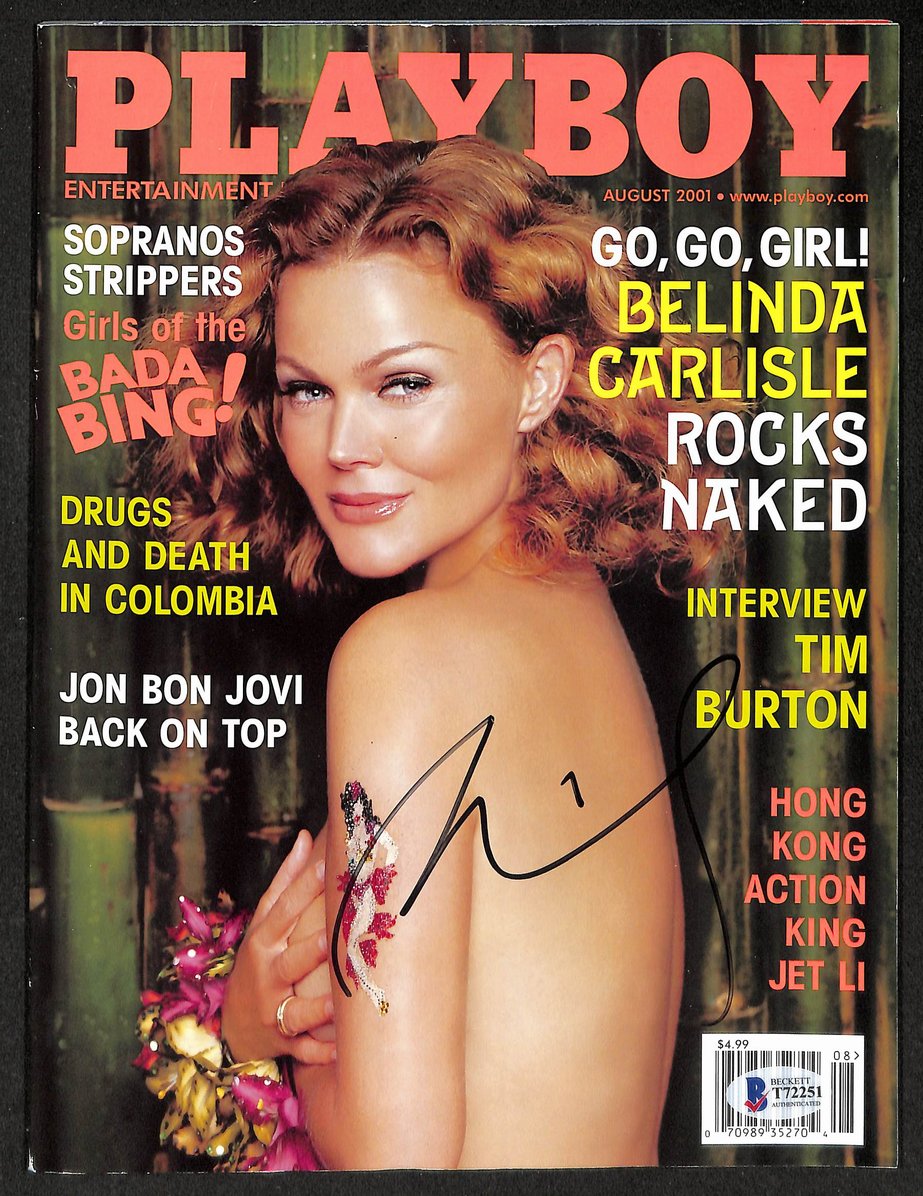 Belinda Carlisle Signed/Autographed 2001 Playboy Magazine BAS 212146