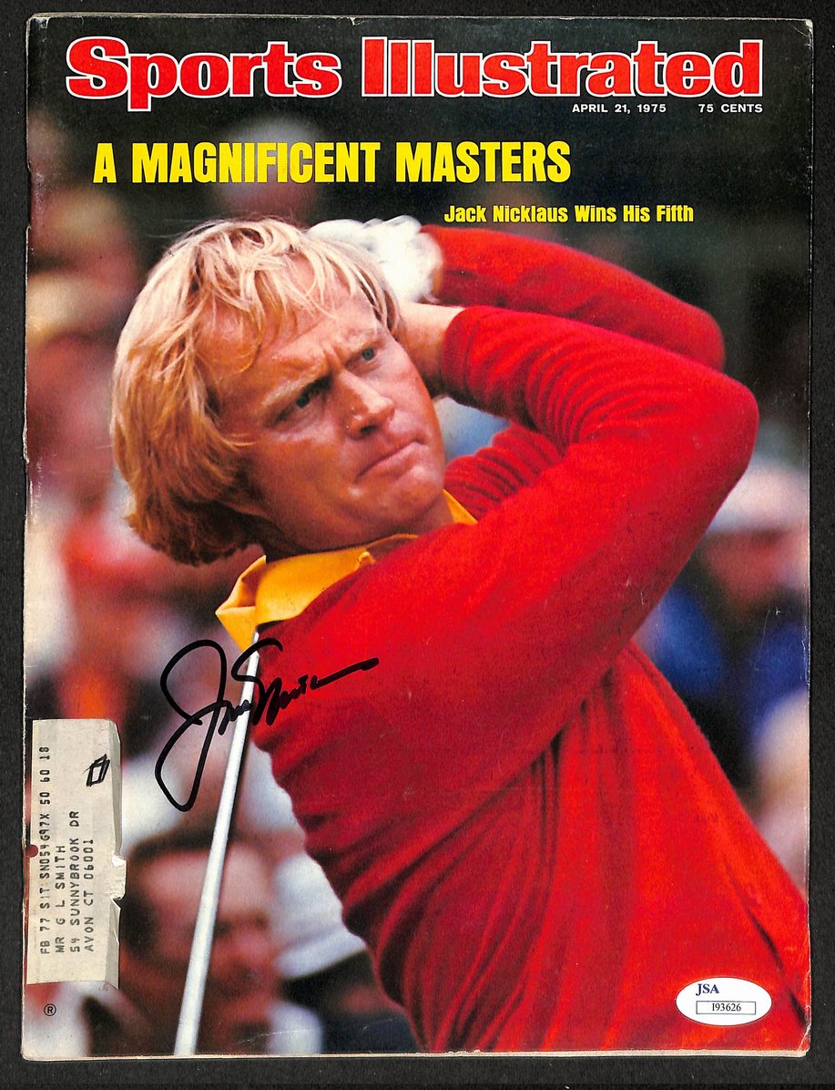 Jack Nicklaus Signed/Autographed 1975 Sports Illustrated Golf JSA 212107
