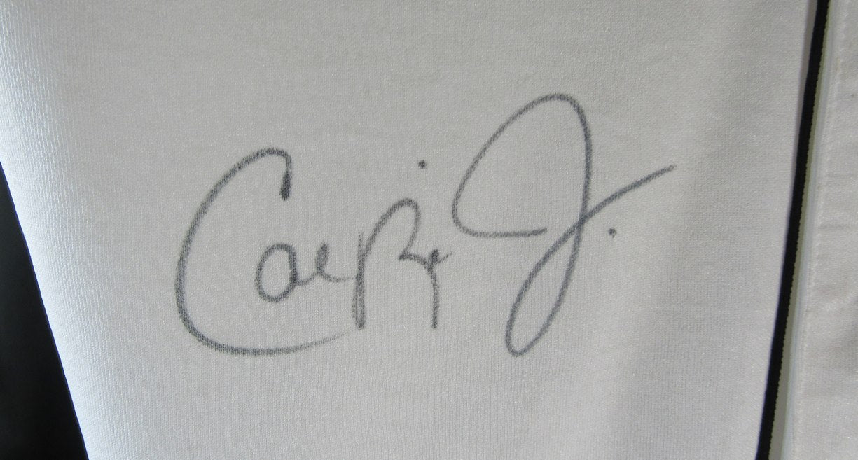 Cal Ripken Jr. HOF Signed White Orioles Majestic Baseball Jersey Steiner XHC59