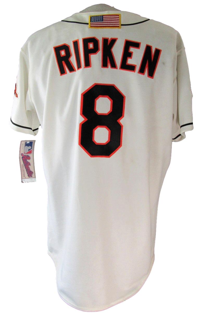 Cal Ripken Jr. HOF Signed White Orioles Majestic Baseball Jersey Steiner XHC59
