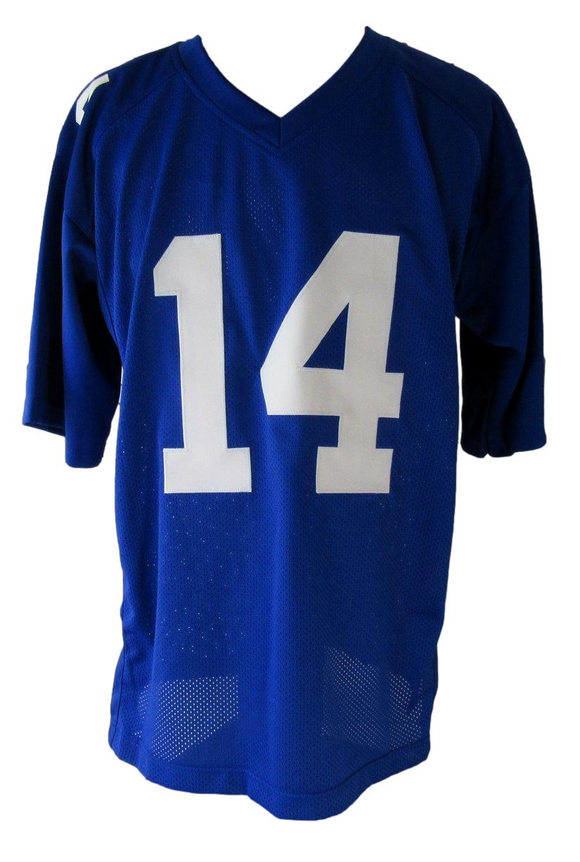 Y.A. Tittle HOF Signed/Autographed Blue Giants Custom Football Jersey JSA XHC65