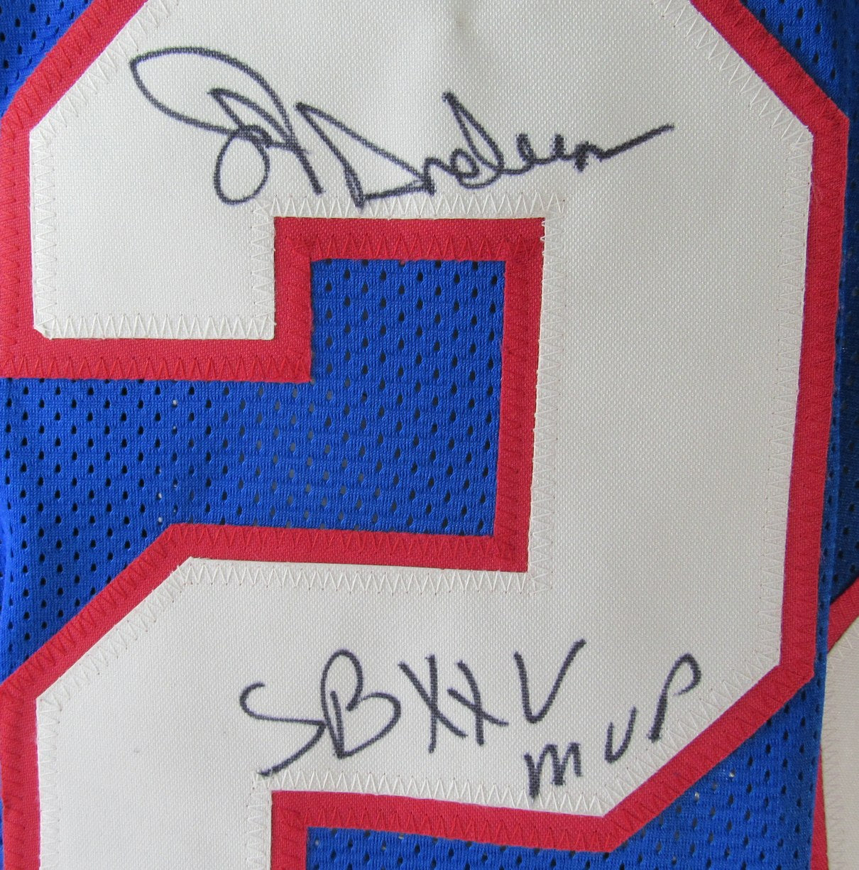 Ottis Anderson Signed/Inscribed Blue Giants Custom Football Jersey JSA XHC66