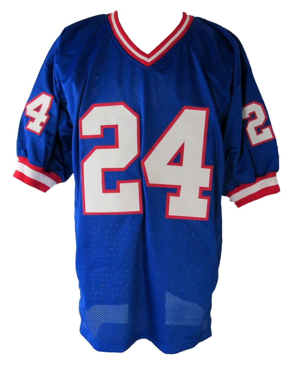 Ottis Anderson Signed/Inscribed Blue Giants Custom Football Jersey JSA XHC66