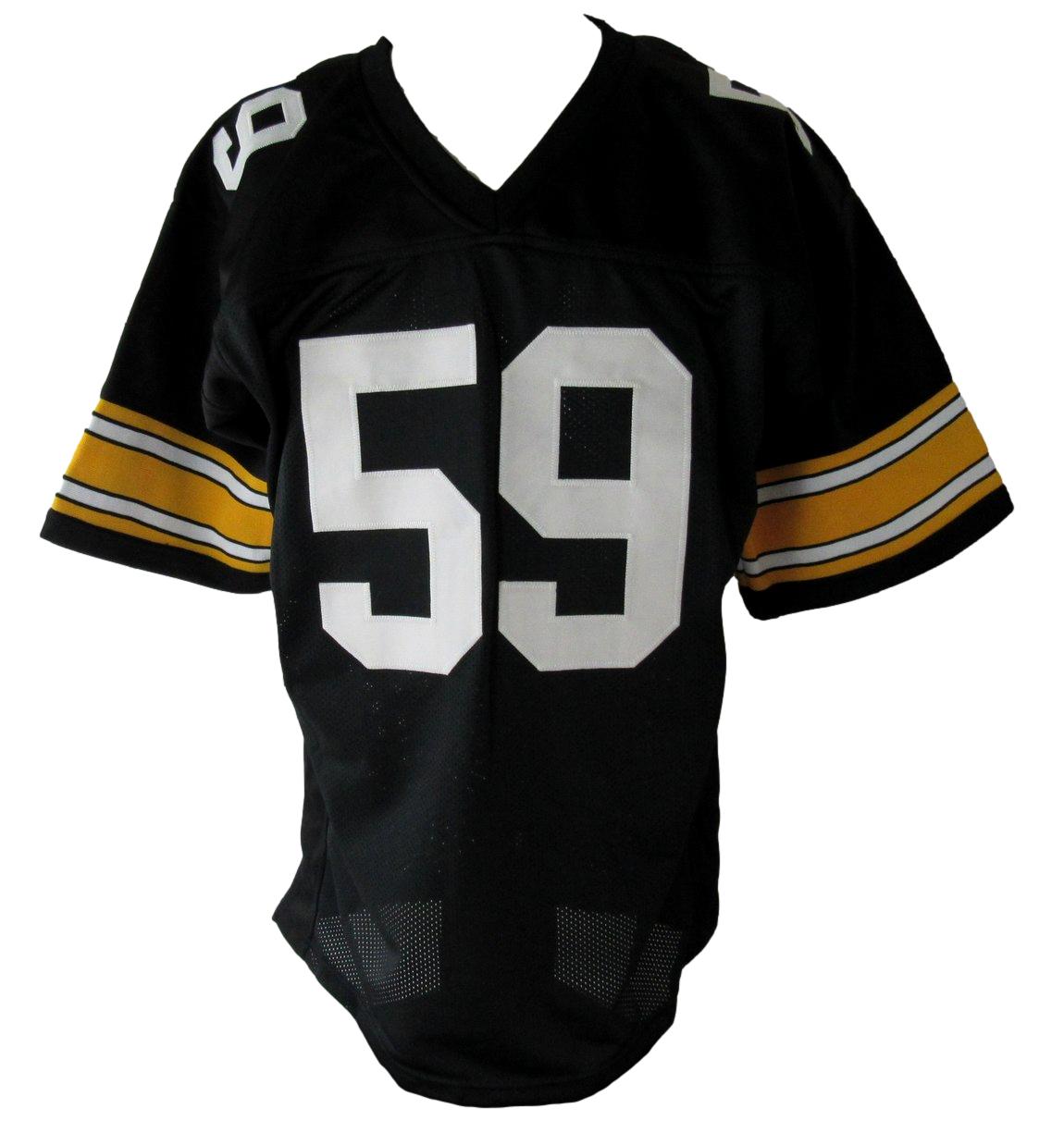 Jack Ham HOF Signed/Inscribed Black Steelers Custom Football Jersey JSA XHC70
