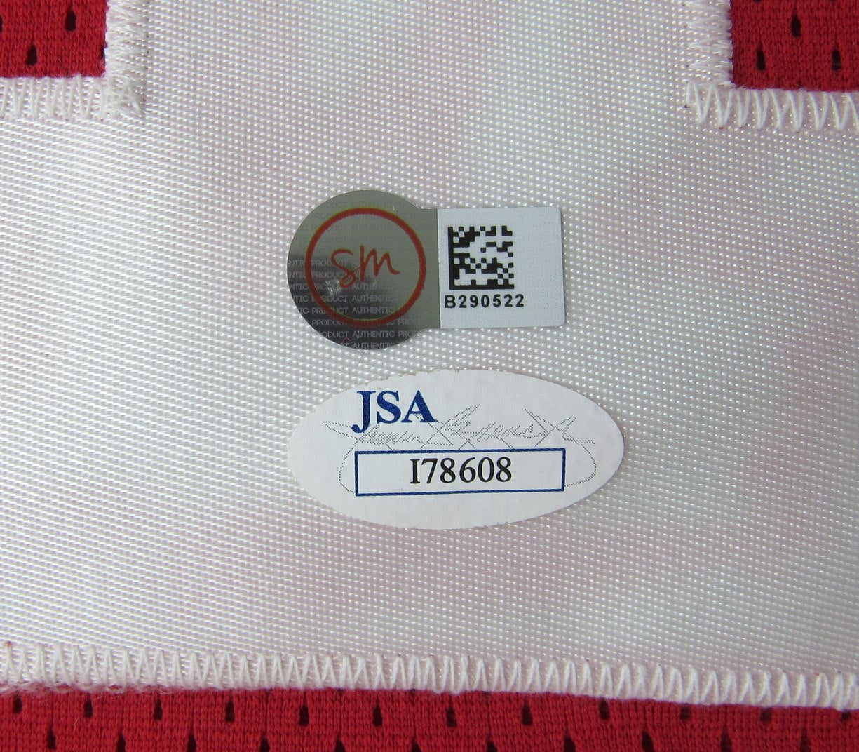 Y.A. Tittle HOF Signed/Inscr Red Giants Custom Football Stats Jersey JSA XHC71