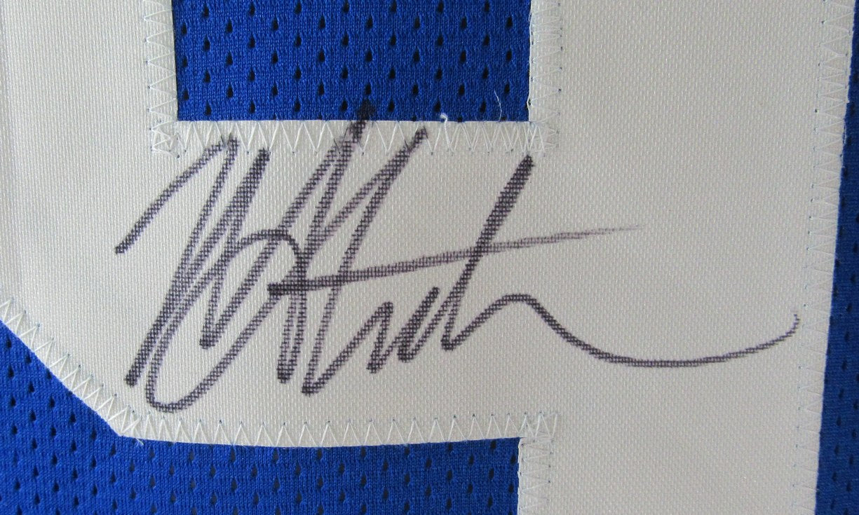 Michael Strahan HOF Signed Giants Custom Football Stats Jersey Beckett XHC72