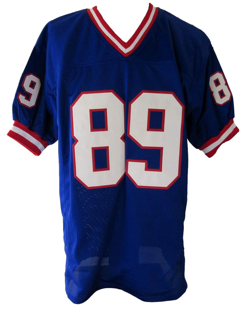 Mark Bavaro HOF Signed/Auto Blue Giants Custom Football Jersey Beckett XHC75