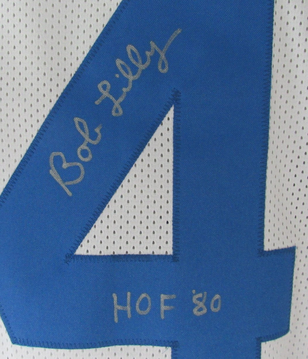 Bob Lilly HOF Signed/Inscribed Cowboys Custom Football Stats Jersey JSA XHC77