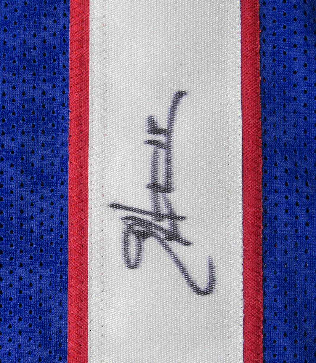 Jeff Hostetler Signed/Auto Blue Giants HOFSM.COM Football Jersey JSA  XHC75