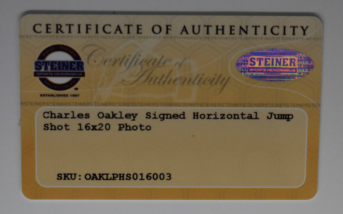 Charles Oakley NY Knicks Signed/Auto 16x20 Photo Framed Steiner XHC92