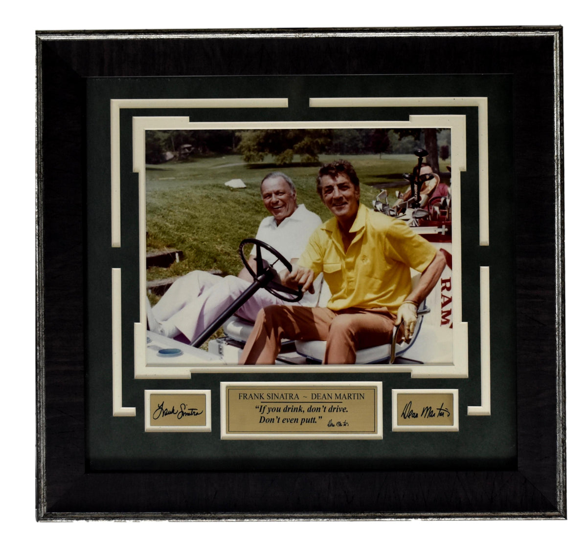 Frank Sinatra/Dean Martin Laser Autograph Photo Collage Framed XHC93