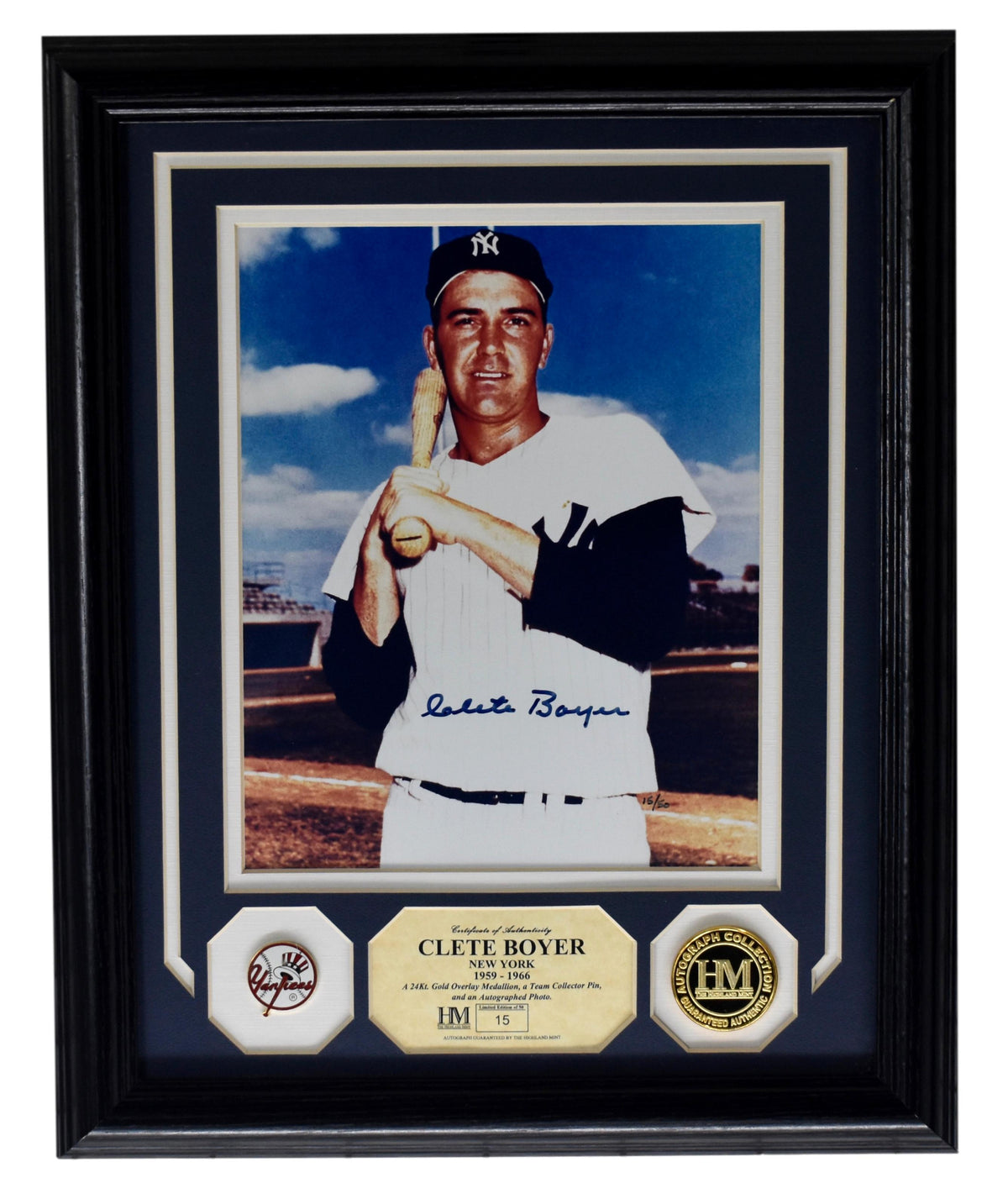 Clete Boyer New York Yankees Signed/Autographed 8x10 Photo HM XHC95