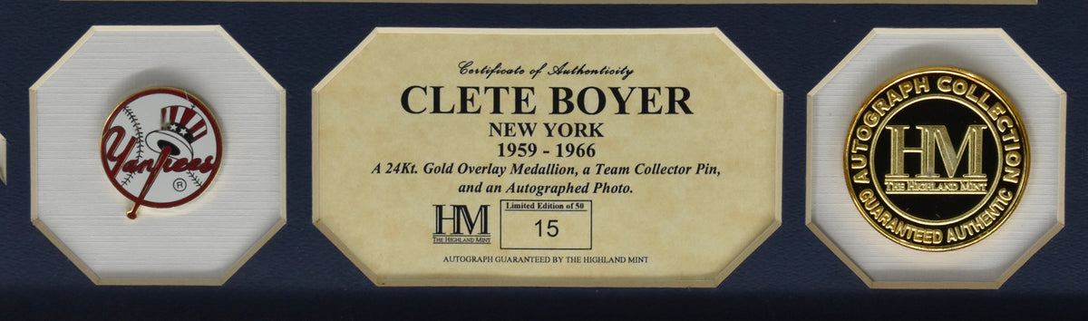 Clete Boyer New York Yankees Signed/Autographed 8x10 Photo HM XHC95