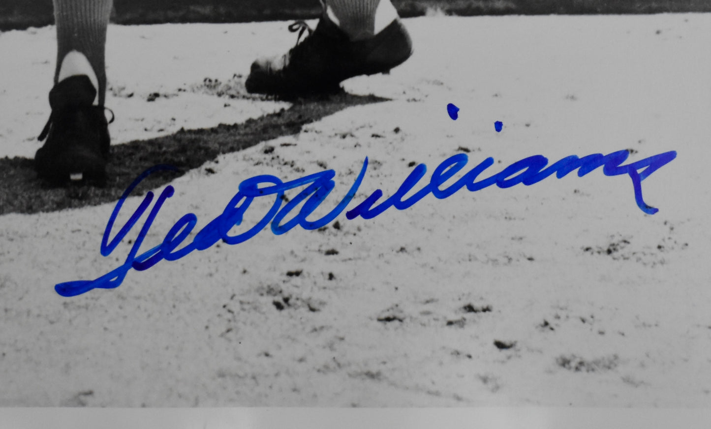 Ted Williams HOF Signed 16x20 Photo Red Sox PSA Letter Green Diamond Holo 212188