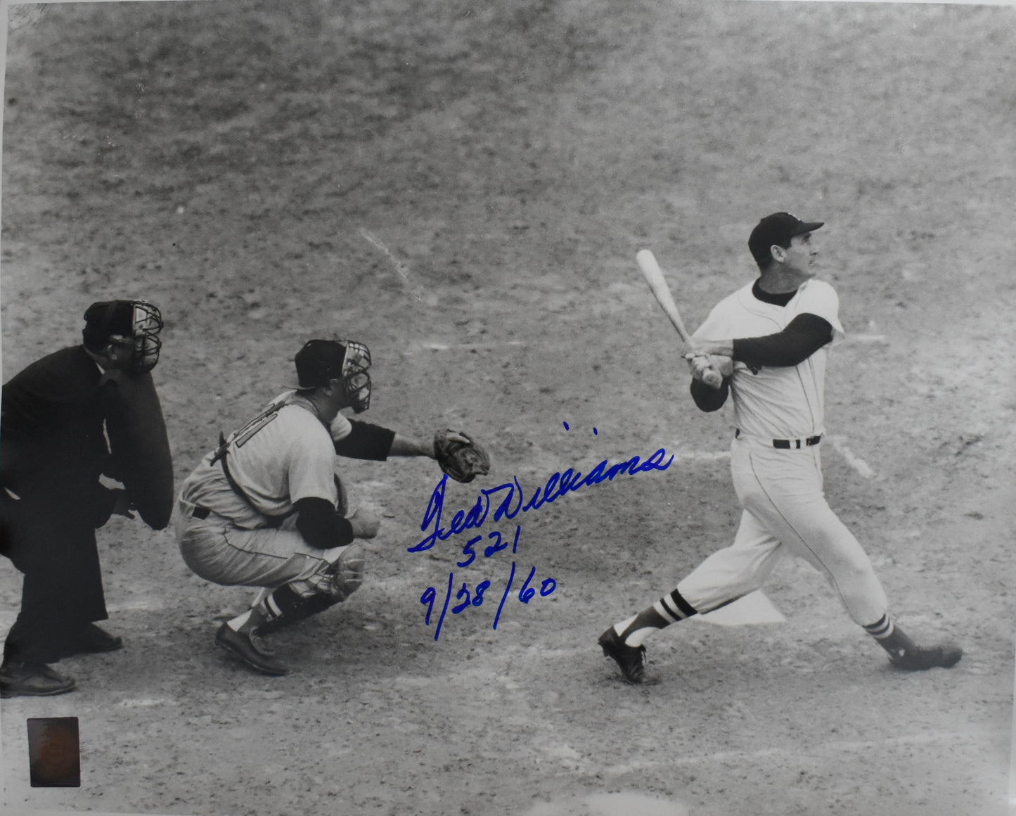 Ted Williams HOF Signed 16x20 Photo Red Sox PSA Letter Green Diamond Holo 212192