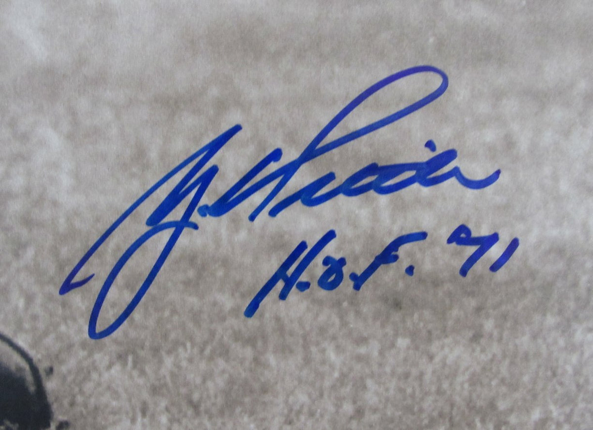 Y.A. Tittle Signed/Inscribed New York Giants 16x20 B/W Photo JSA 212561