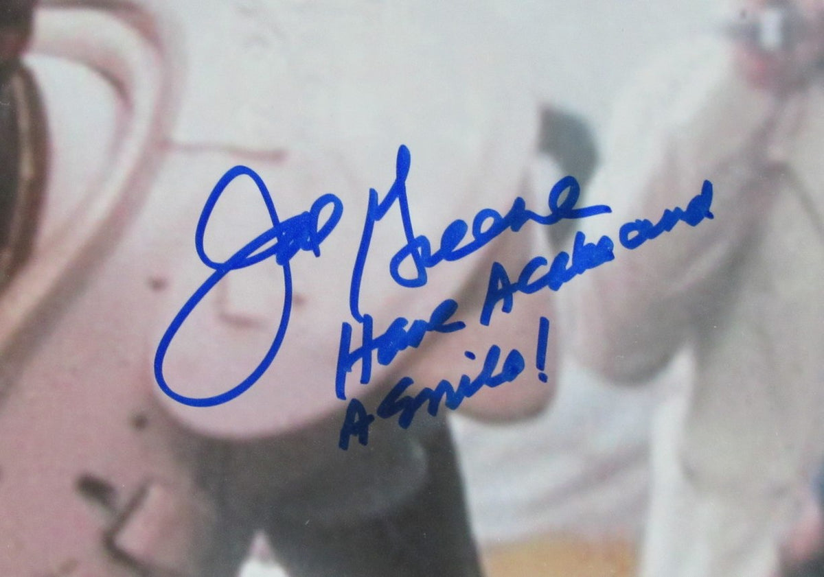 Joe Greene/Tommy Okon Signed Coca Cola 16x20 Photo Steelers Framed Beckett 12628