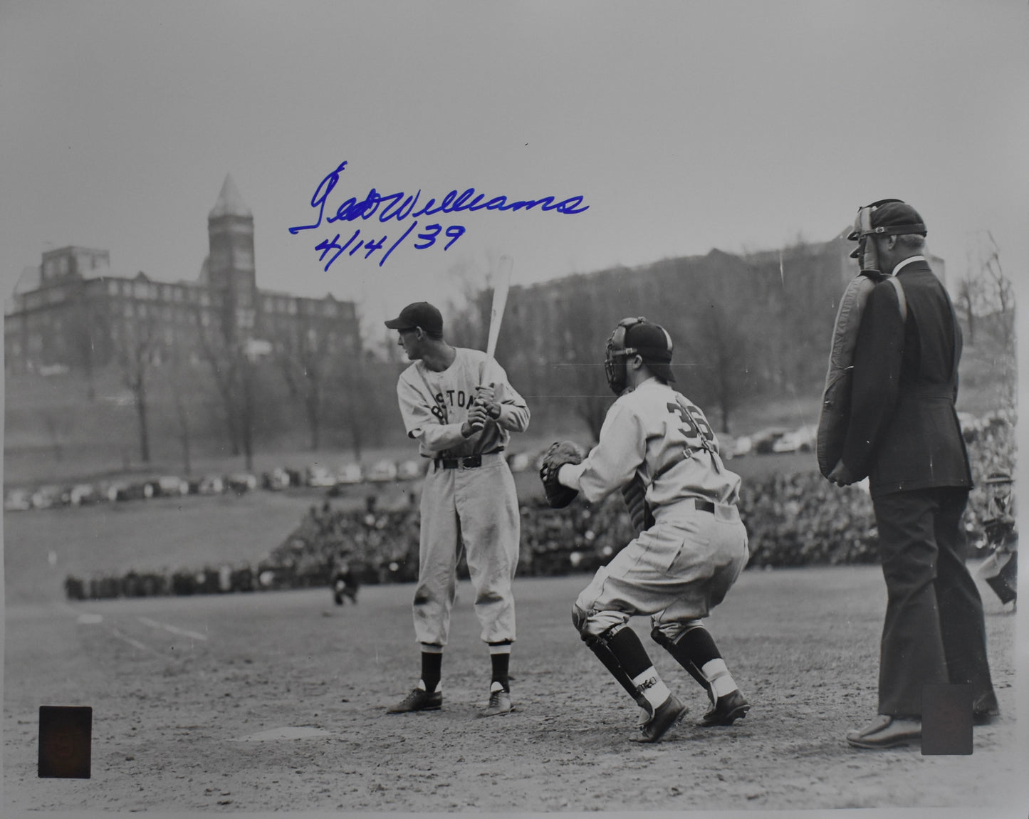 Ted Williams HOF Signed 16x20 Photo Red Sox PSA Letter Green Diamond Holo 212196
