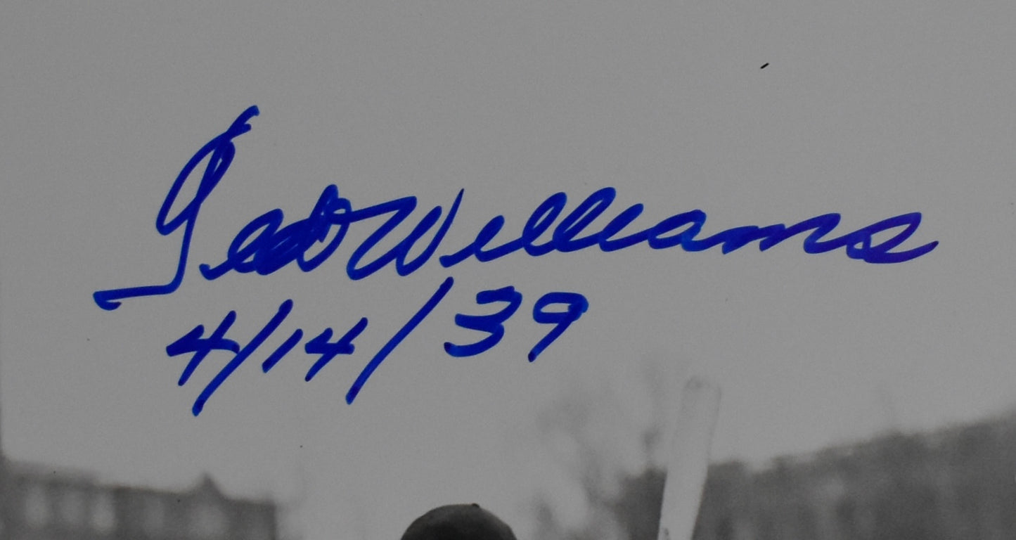 Ted Williams HOF Signed 16x20 Photo Red Sox PSA Letter Green Diamond Holo 212196