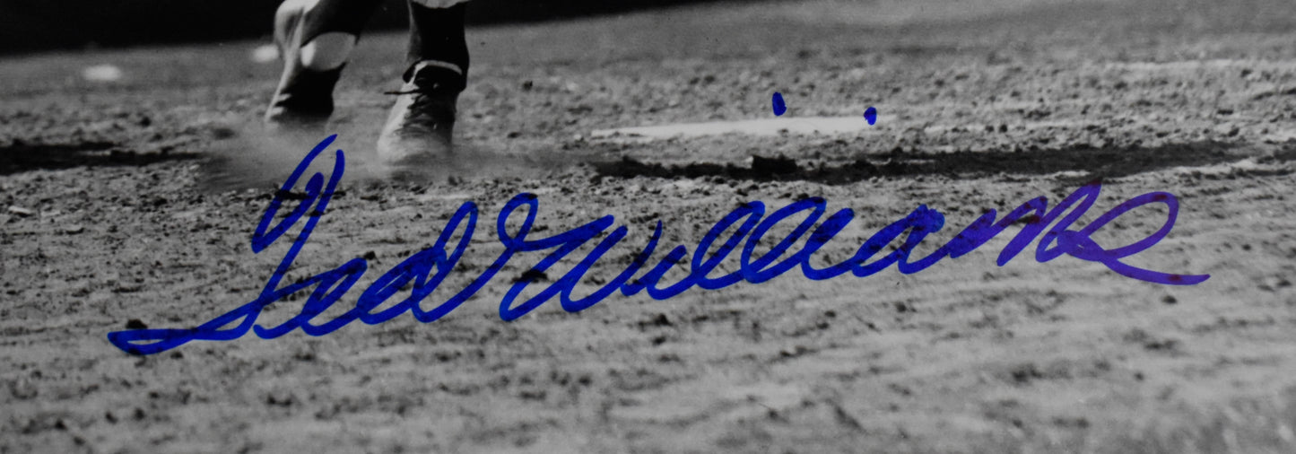 Ted Williams HOF Signed 16x20 Photo Red Sox PSA Letter Green Diamond Holo 212198