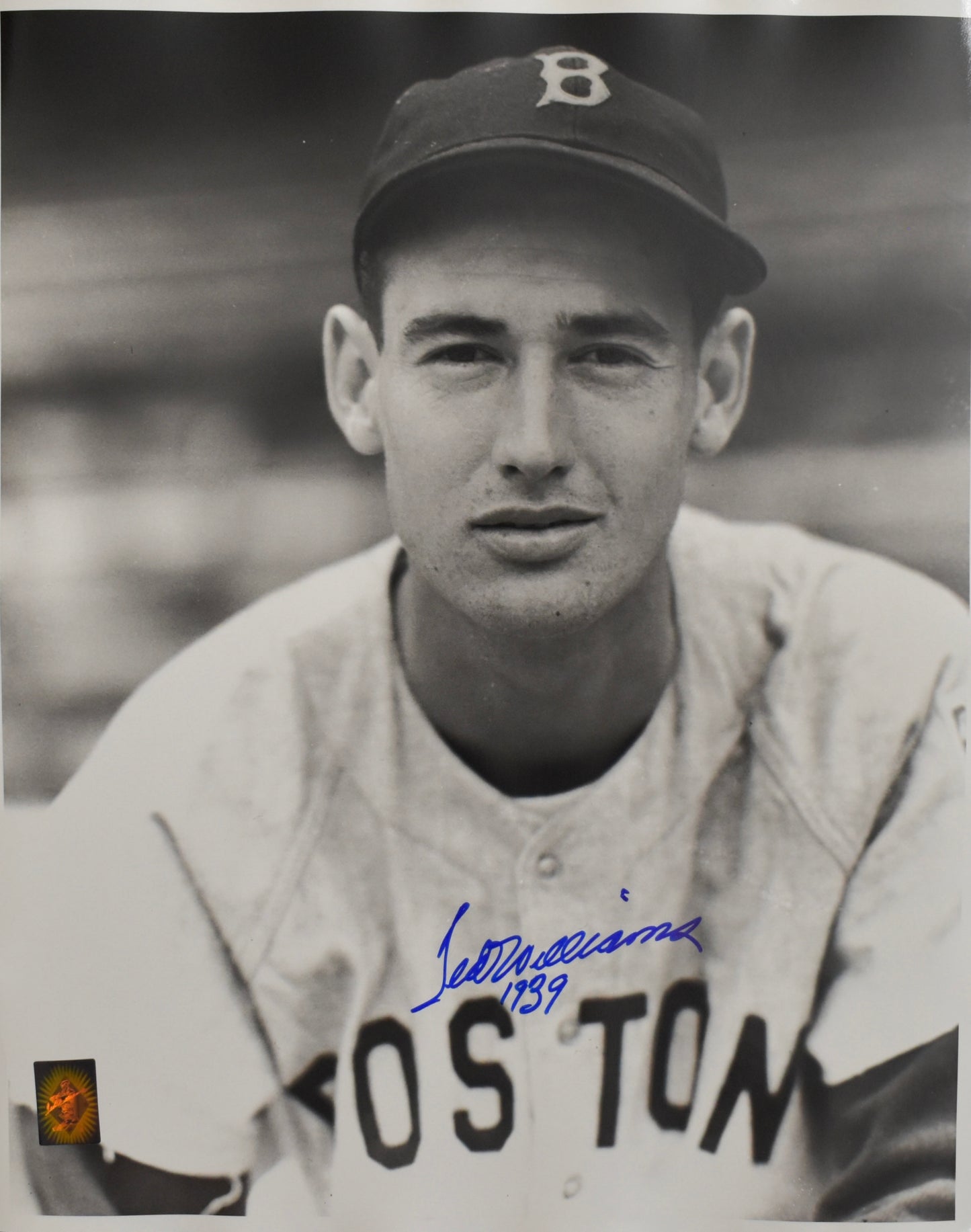 Ted Williams HOF Signed 16x20 Photo Red Sox PSA Letter Green Diamond Holo 212199