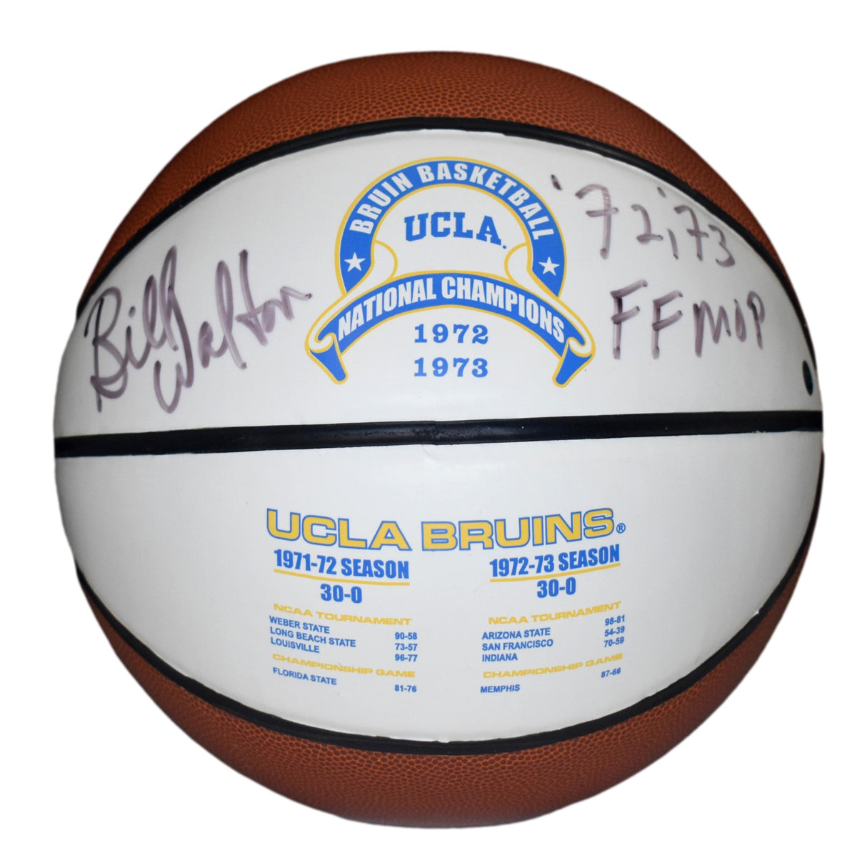 Bill Walton HOF Signed/Inscr UCLA Commemorative Baden Basketball Steiner XHC107