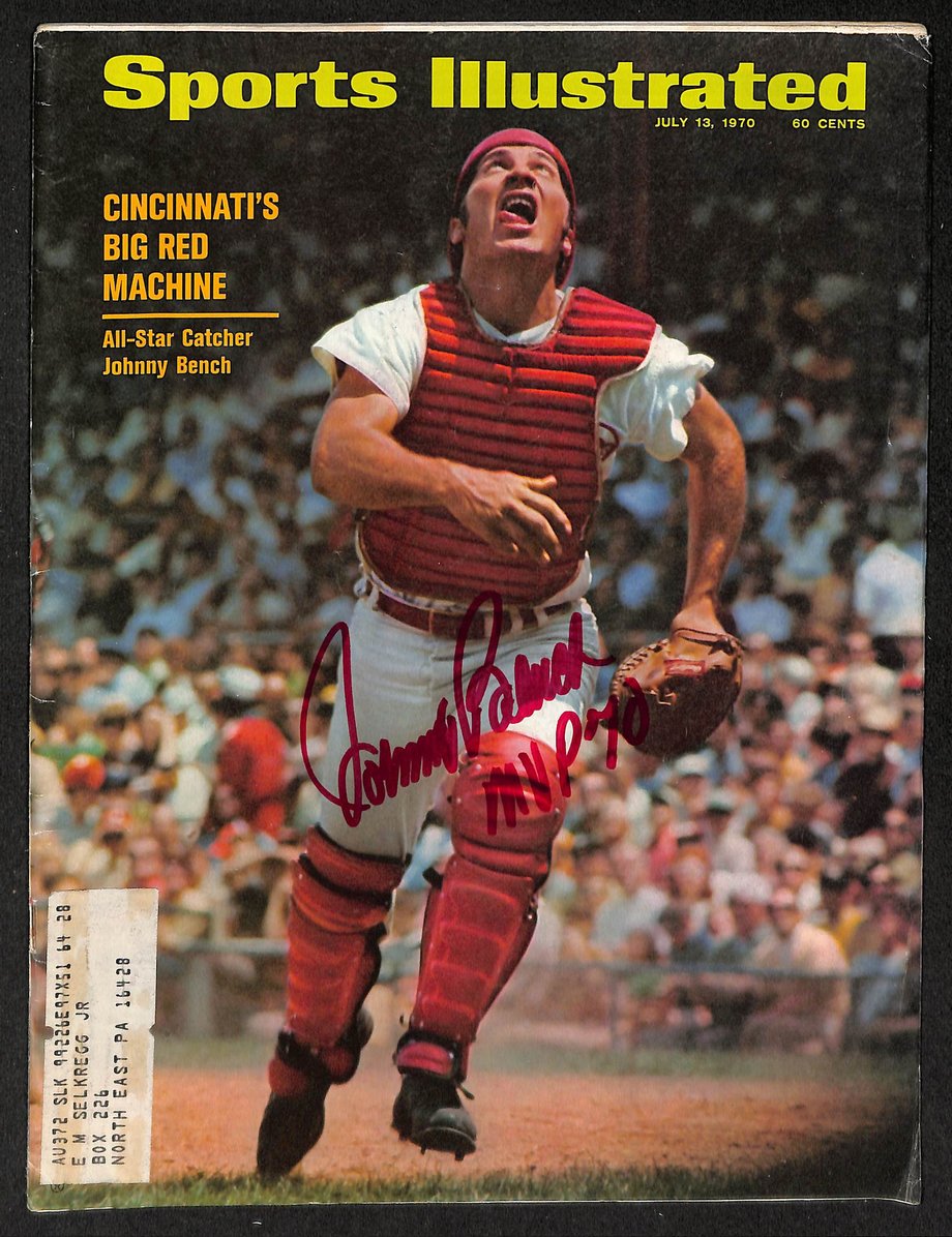 Johnny Bench HOF Signed/Autographed 1970 Sports Illustrated Reds PSA 212174