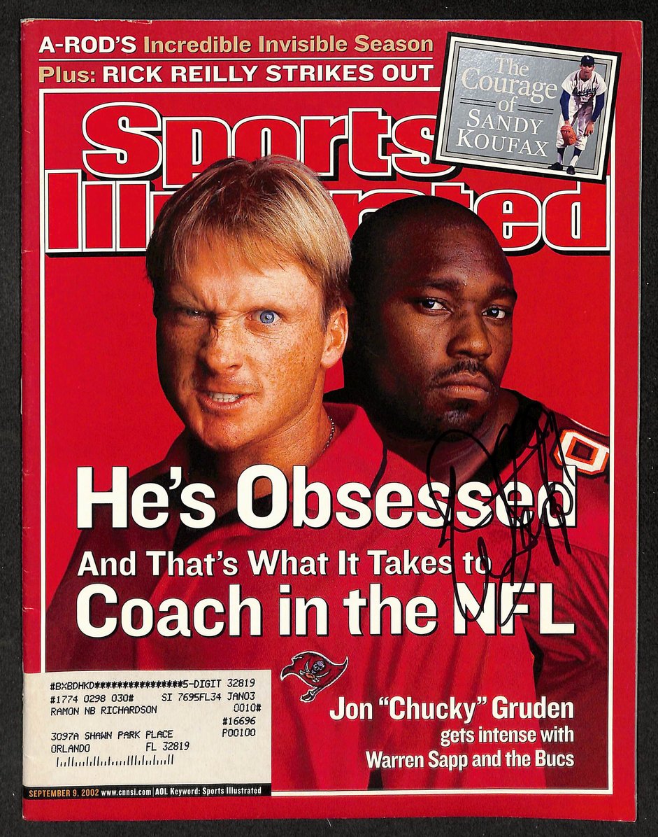 Warren Sapp HOF Signed/Autographed 2002 Sports Illustrated Buccaneers PSA 212176