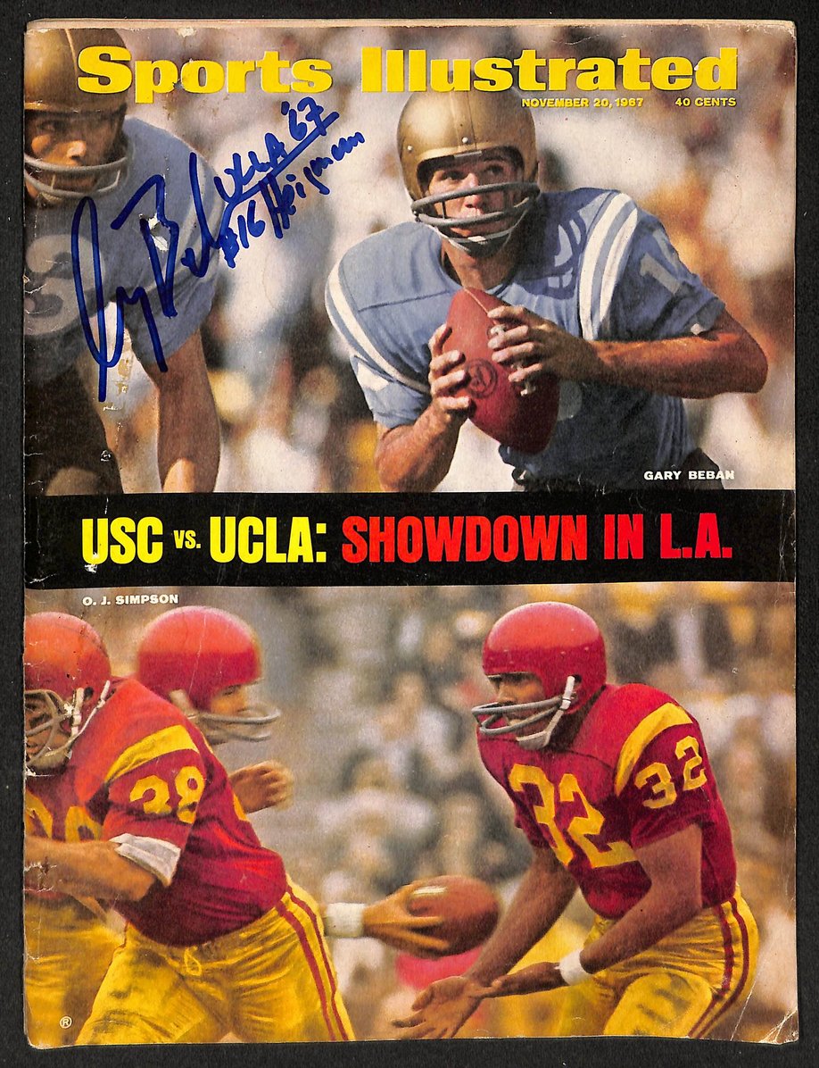 Gary Beban Signed/Autographed 1967 Sports Illustrated UCLA Heisman PSA 212178