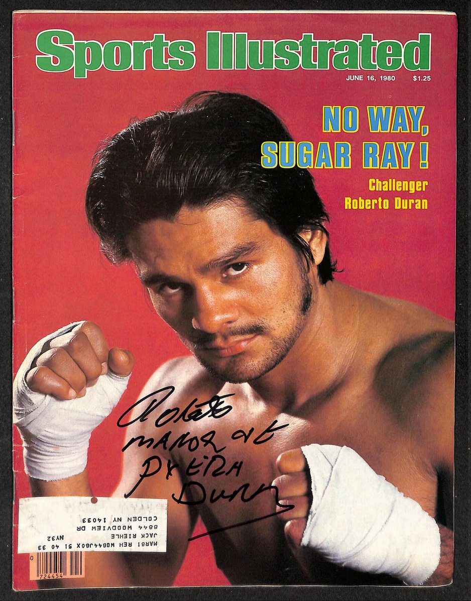 Roberto Duran Signed/Autographed 1980 Sports Illustrated Boxing PSA 212173