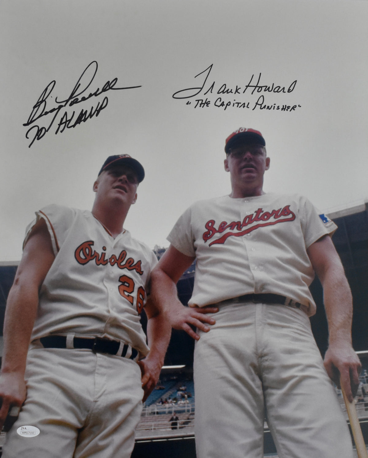 Boog Powell & Frank Howard Orioles Signed/Inscribed 16x20 Photo JSA 212027