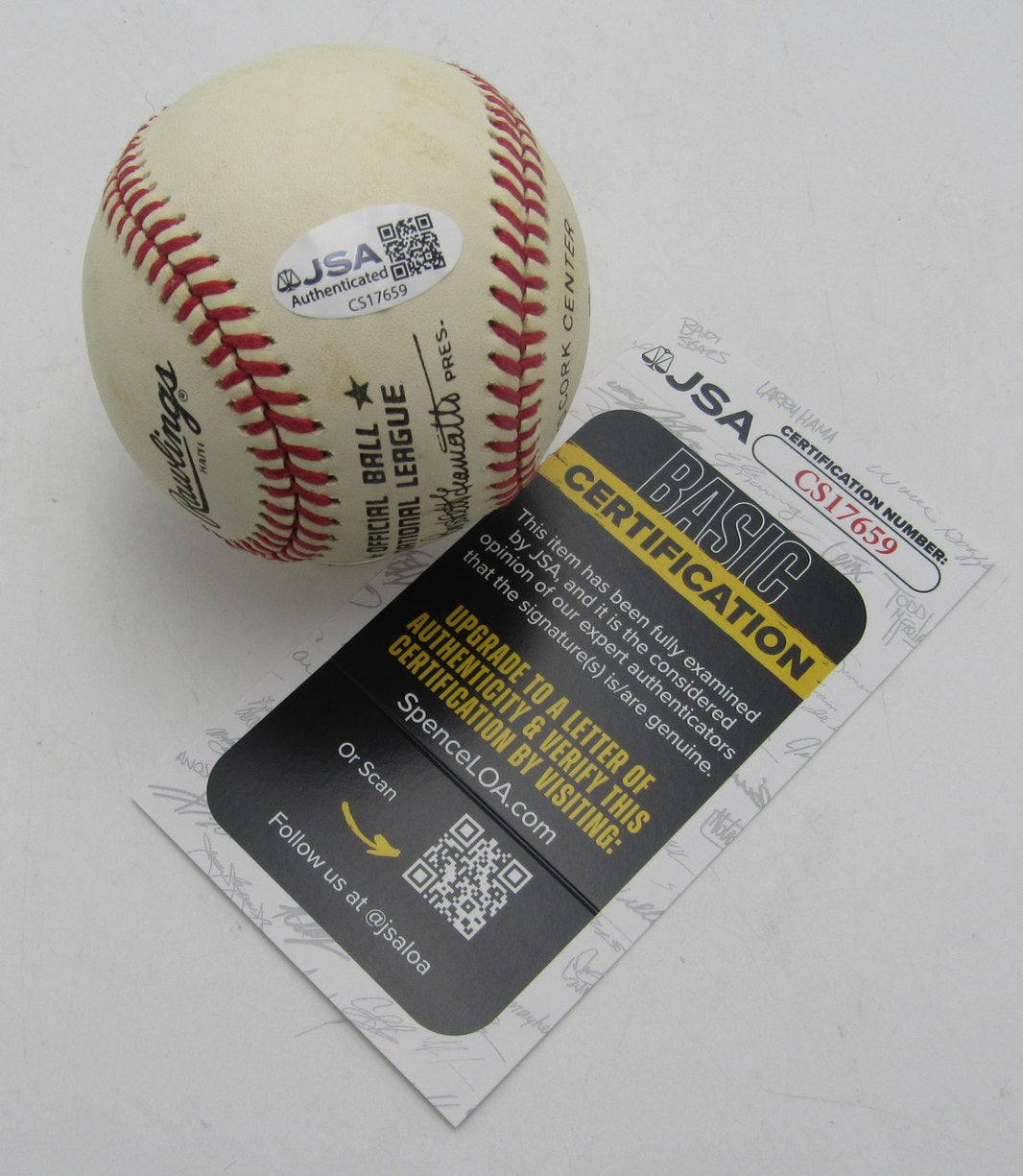Chico Fernandez Signed/Autographed OML Baseball Detroit Tigers JSA 212634