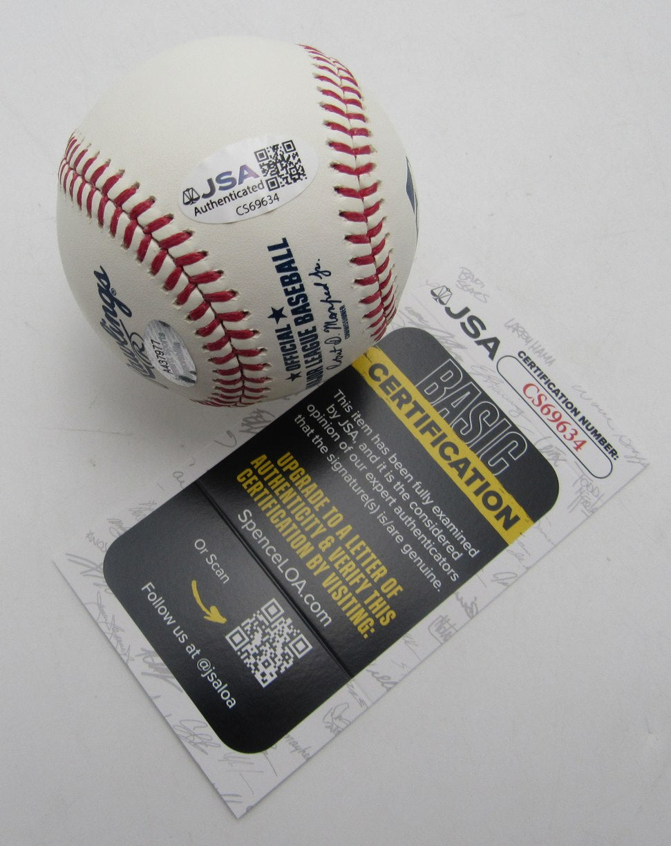 Rafael Furcal Signed/Inscribed OML Baseball Atlanta Braves JSA 212650