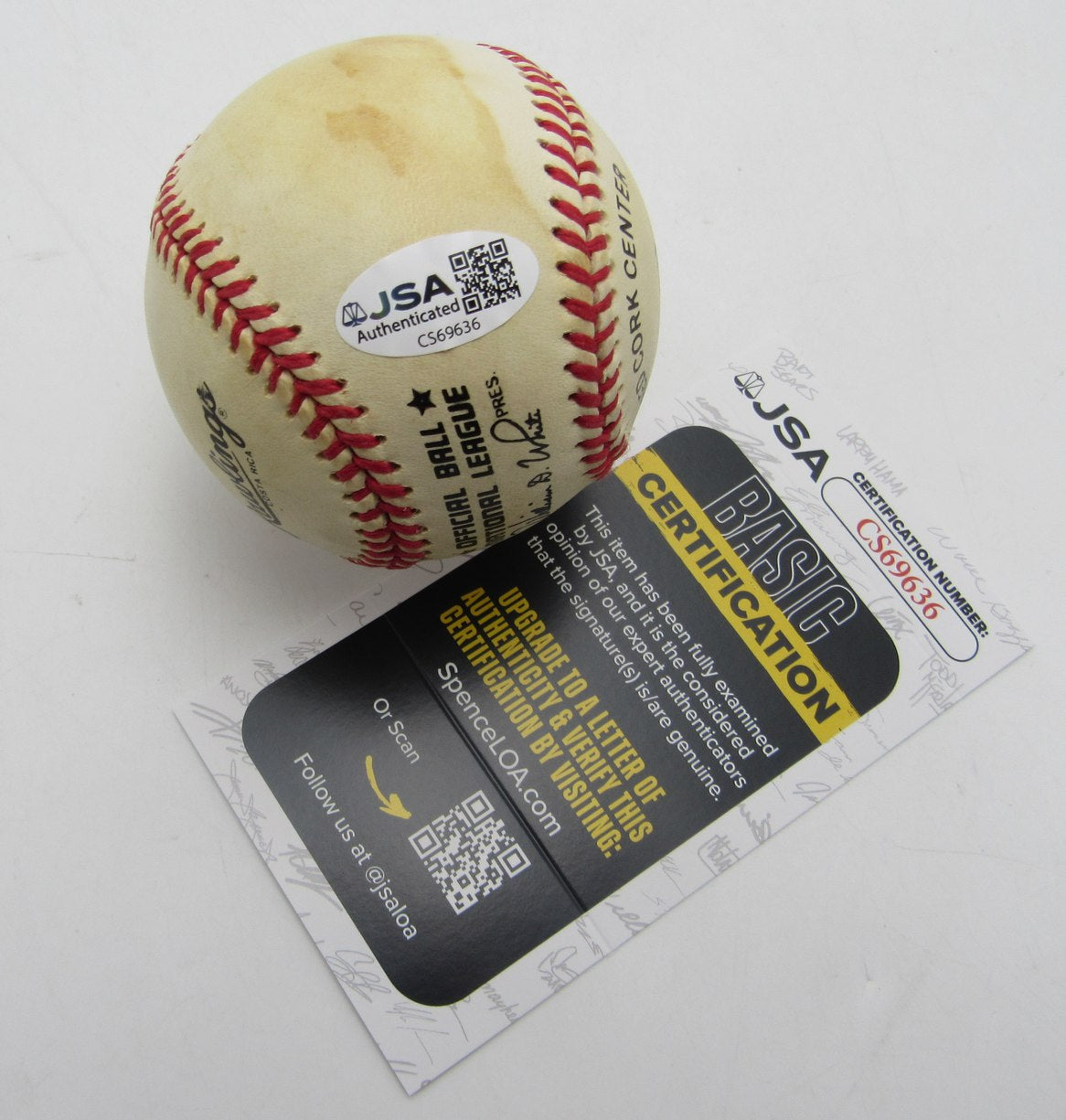 Vada Pinson Signed/Autographed ONL Baseball Cincinnati Reds JSA 212652