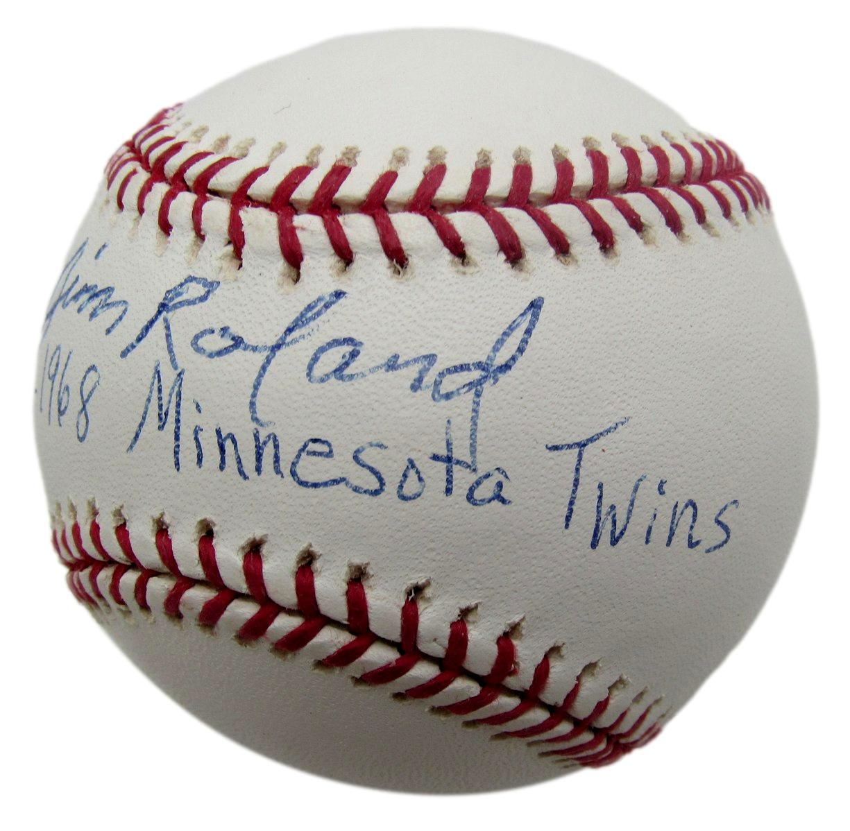 Jim Roland Signed/Inscribed OML Baseball Minnesota Twins JSA 211162