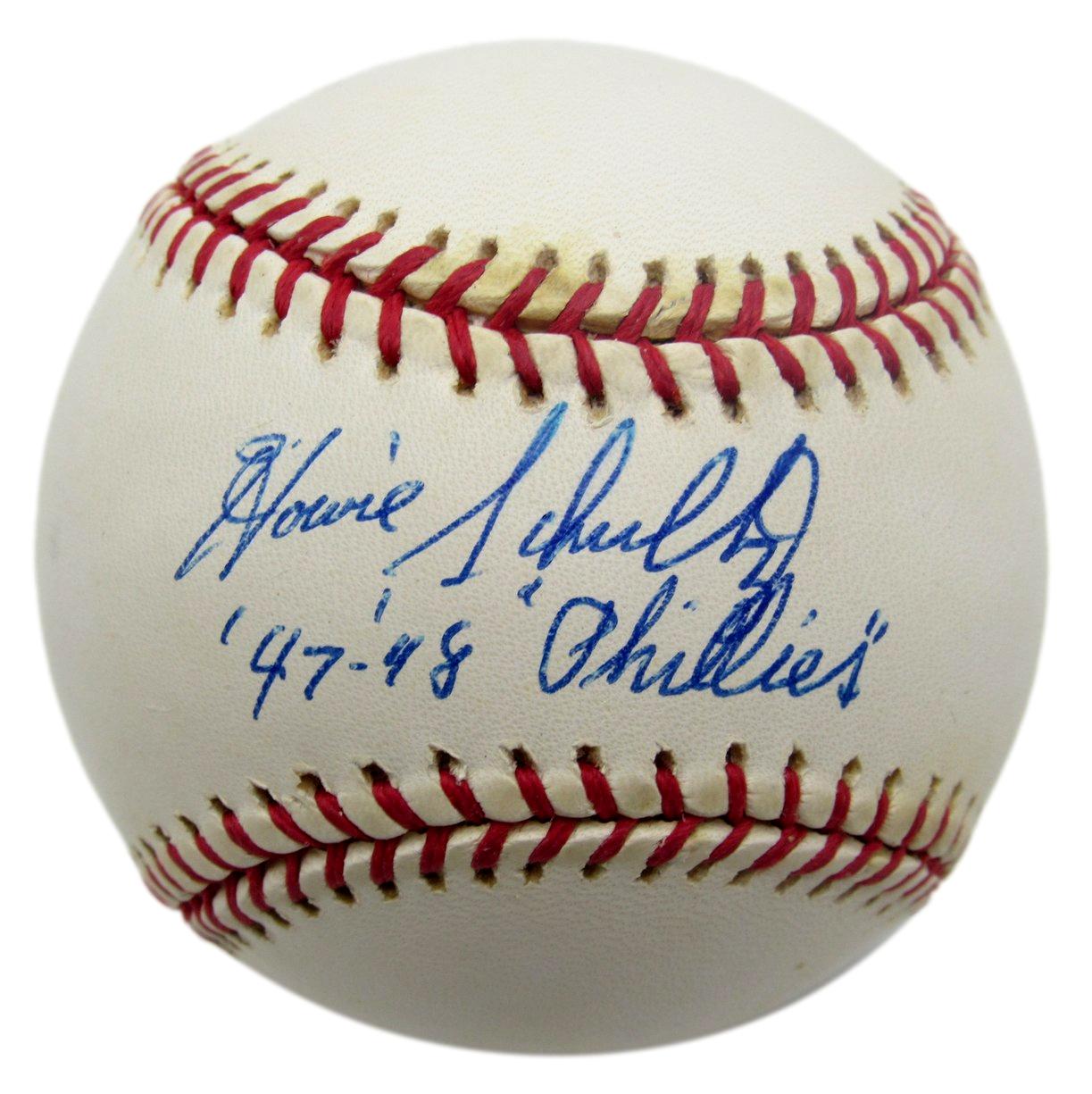 Howie Schultz Signed/Inscribed ONL Baseball Philadelphia Phillies JSA 211161