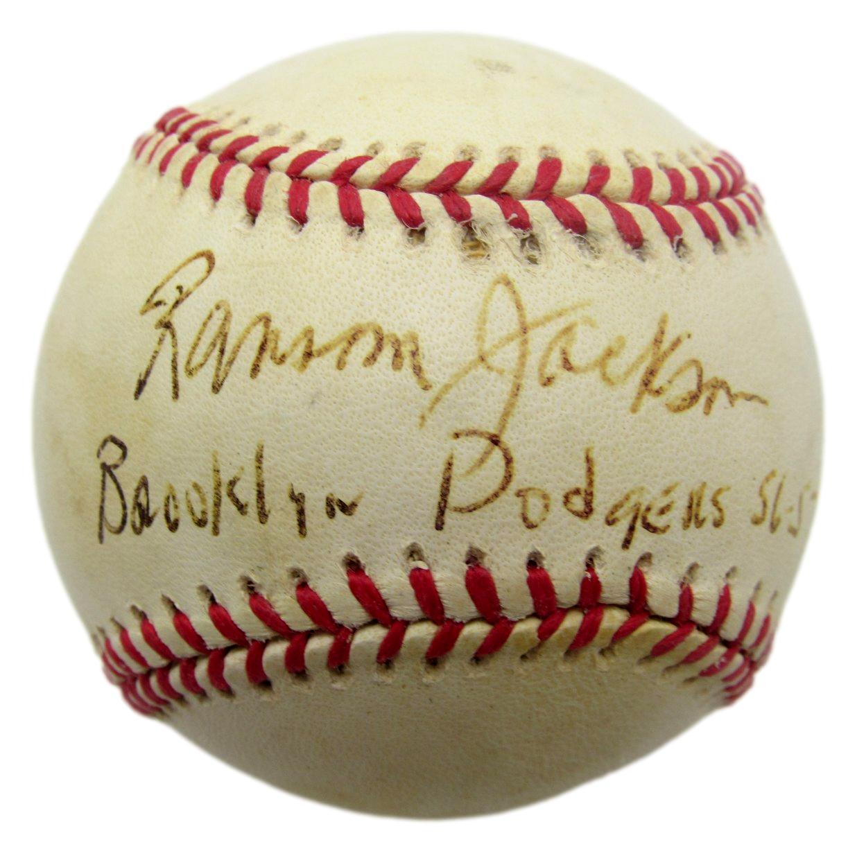 Ransom Jackson Signed/Inscribed ONL Baseball Brooklyn Dodgers JSA 211160